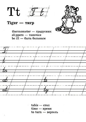Английская буква T