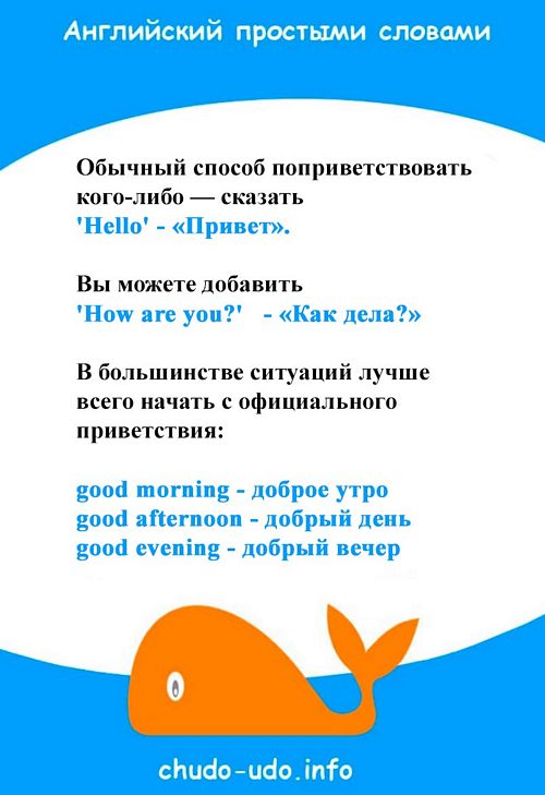 Карточки приветствия английском языке