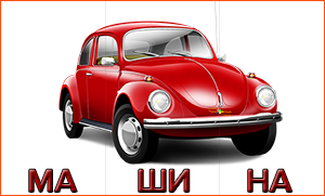 Учимся читать по слогам: для детей слоги - карточки в картинках 