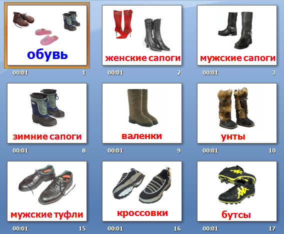 презентация на тему обувь