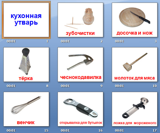 кухонная утварь презентация