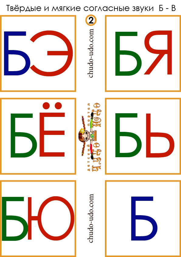 слоги карточки бэ бя бё бю бь б