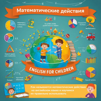 Математические действия на английском языке для детей