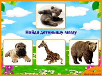 Развивающая игра - Найди детенышу маму - 2