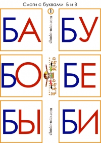 Карточки-слоги - Гласные и согласные звуки