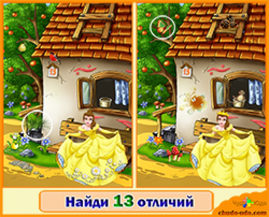 Найди отличия на двух картинках &quot;Принцесса&quot;