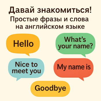 Давай знакомиться! Простые фразы и слова на английском языке