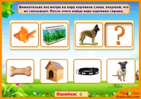 Игры на логику и мышление - Найди пару по заданному смыслу